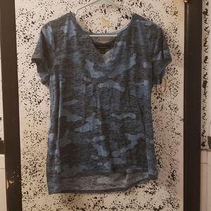 Blue camo Rock & Republic top
